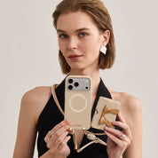 Rope Arc- Magnetic Wallet Phone Case with Adjustable Crossbody Strap