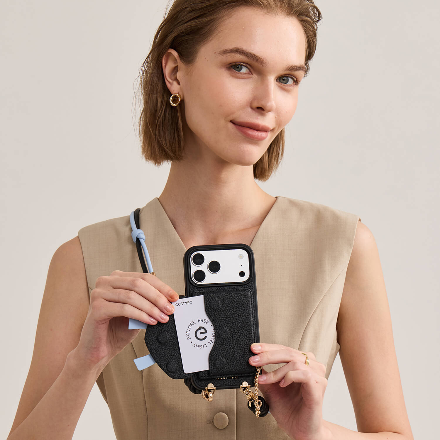 Rope Arc- Magnetic Wallet Phone Case with Adjustable Crossbody Strap