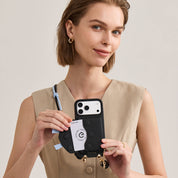 Rope Arc- Magnetic Wallet Phone Case with Adjustable Crossbody Strap