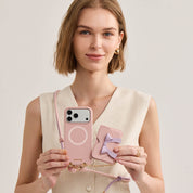 Rope Arc- Magnetic Wallet Phone Case with Adjustable Crossbody Strap