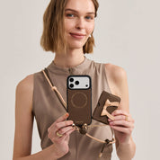 Rope Arc- Magnetic Wallet Phone Case with Adjustable Crossbody Strap
