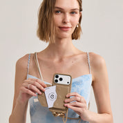 Rope Arc- Magnetic Wallet Phone Case with Adjustable Crossbody Strap