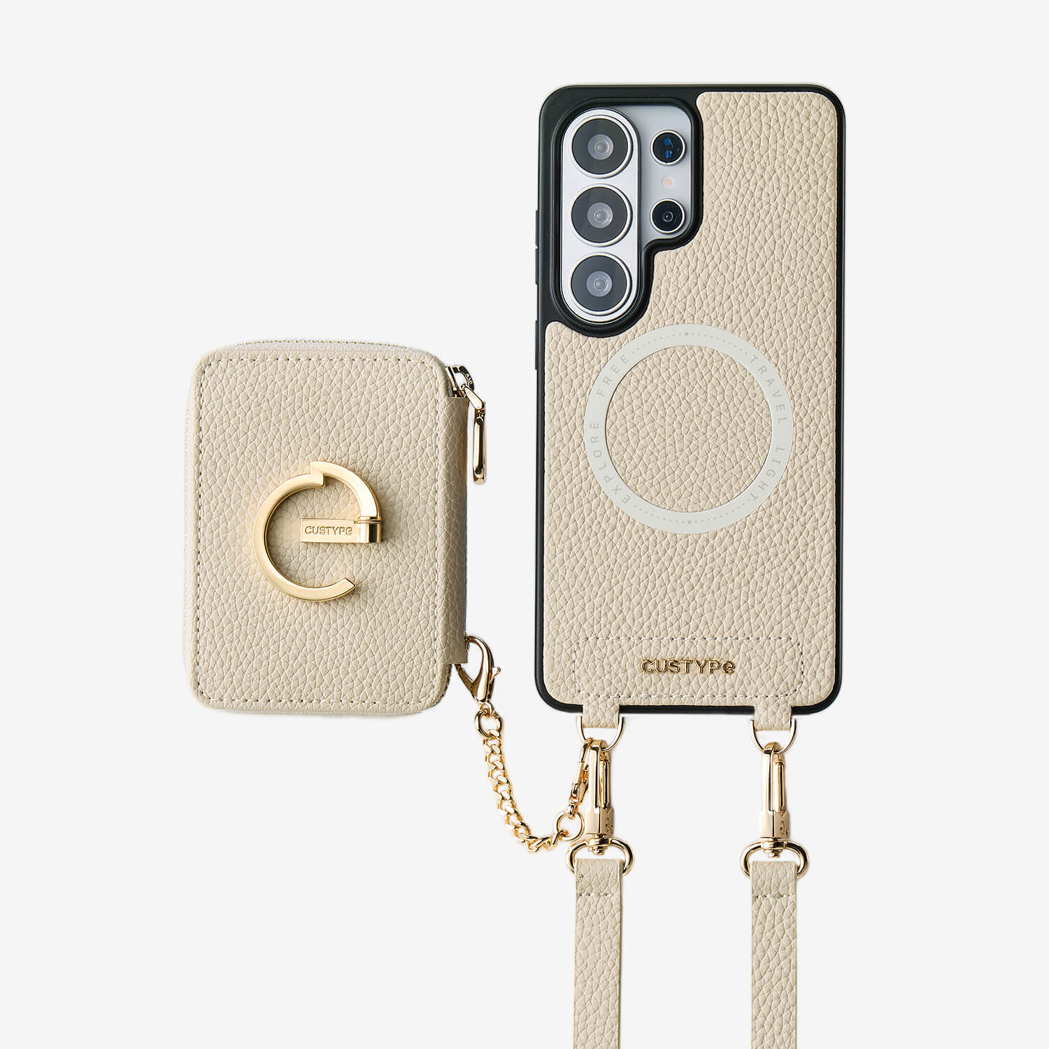 Original Design Set- Samsung Galaxy MagSafe Compatible Wallet Phone Case With Shoulder Strap Set-Mobile Phone Cases-Custype