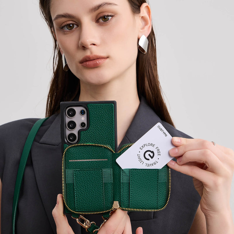 Original Design Set- Samsung Galaxy Crossbody Case With Round Pouch Set - Samsung S25 Ultra-Custype