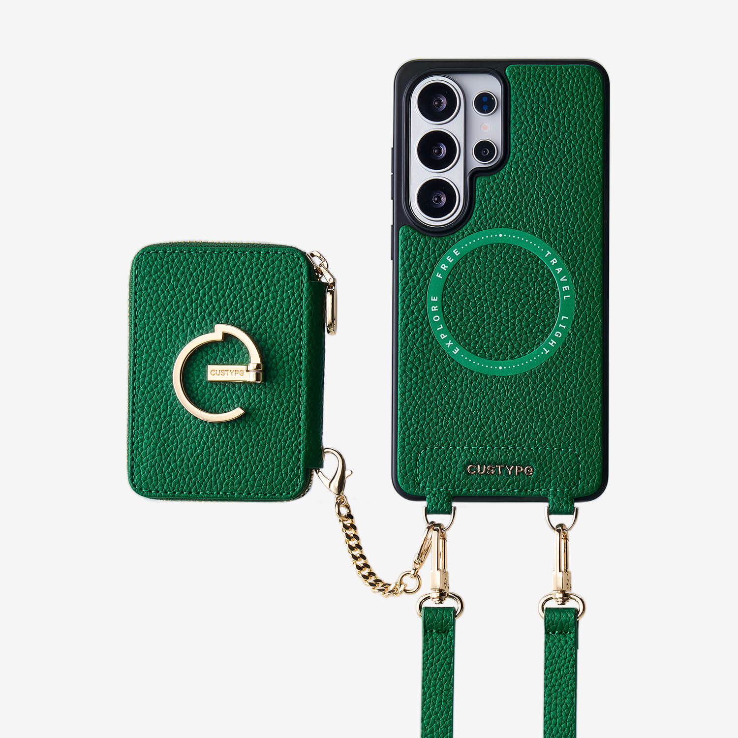 Original Design Set- Samsung Galaxy MagSafe Compatible Wallet Phone Case With Shoulder Strap Set-Mobile Phone Cases-Custype