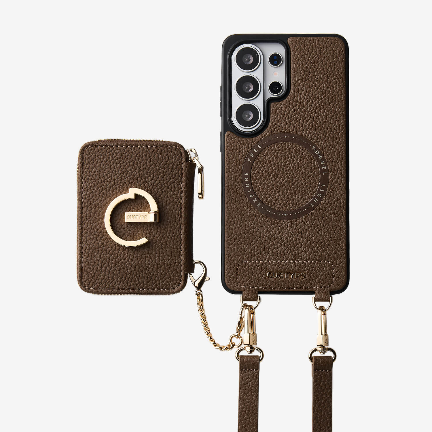 オリジナルデザインセット - Samsung Galaxy MagSafe対応ウォレットフォンケース（ショルダーストラップ付き）