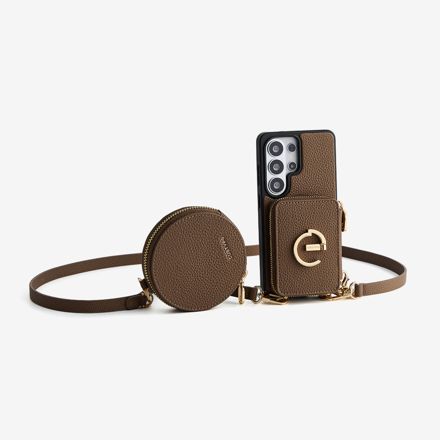 Original Design Set- Samsung Galaxy Crossbody Case With Round Pouch Set - Samsung S25 Ultra-Mobile Phone Cases-Custype