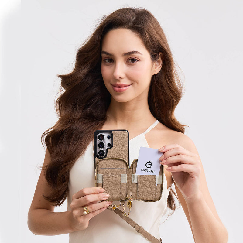 Original Design Set- Samsung Galaxy Crossbody Case With Round Pouch Set - Samsung S25 Ultra-Mobile Phone Cases-Custype