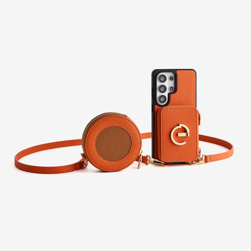 Original Design Set- Samsung Galaxy Crossbody Case With Round Pouch Set - Samsung S25 Ultra-Mobile Phone Cases-Custype