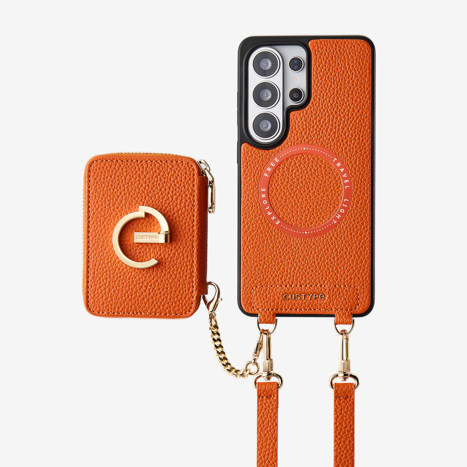 Original Design Set- Samsung Galaxy MagSafe Compatible Wallet Phone Case With Shoulder Strap Set-Mobile Phone Cases-Custype