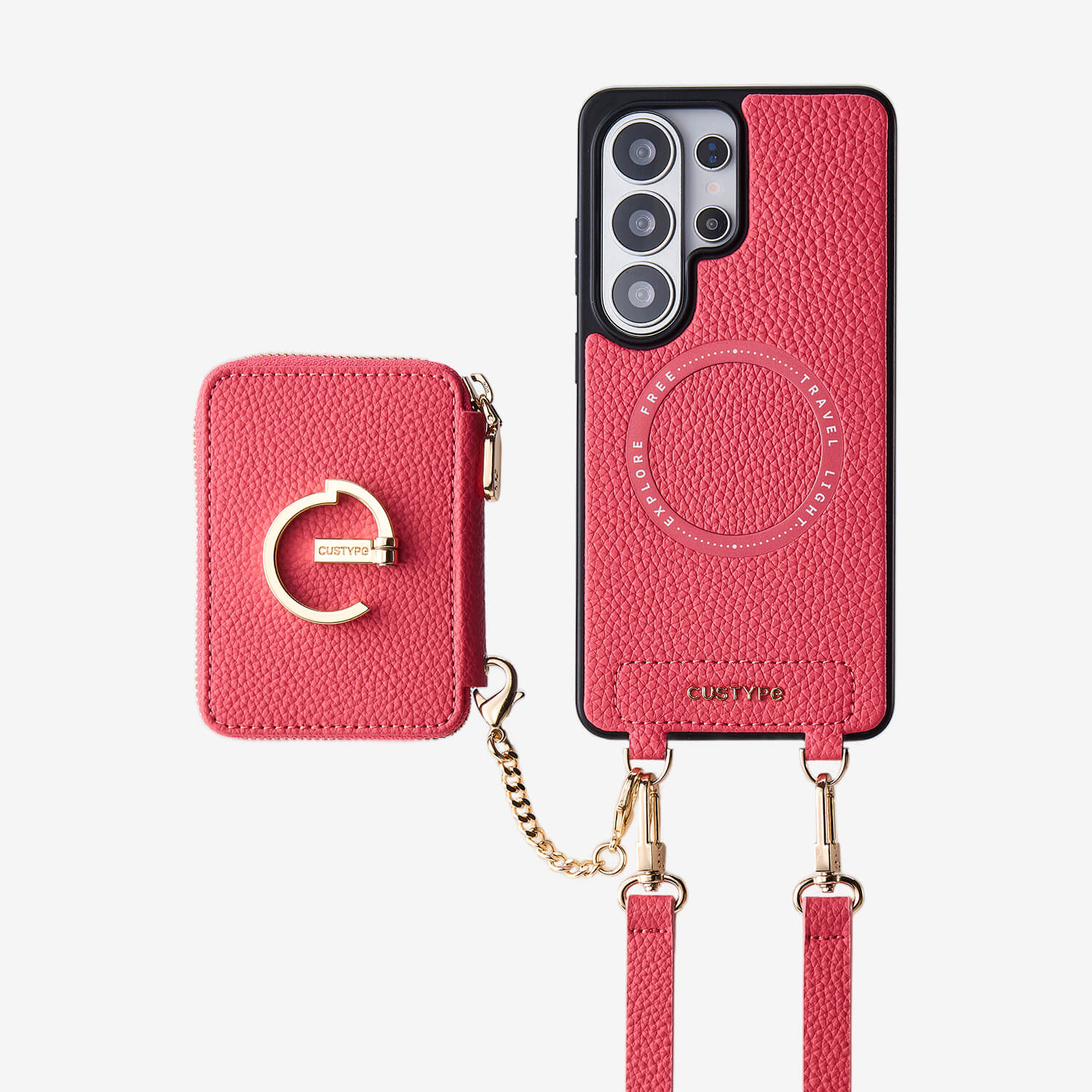 Original Design Set- Samsung Galaxy MagSafe Compatible Wallet Phone Case With Shoulder Strap Set-Mobile Phone Cases-Custype