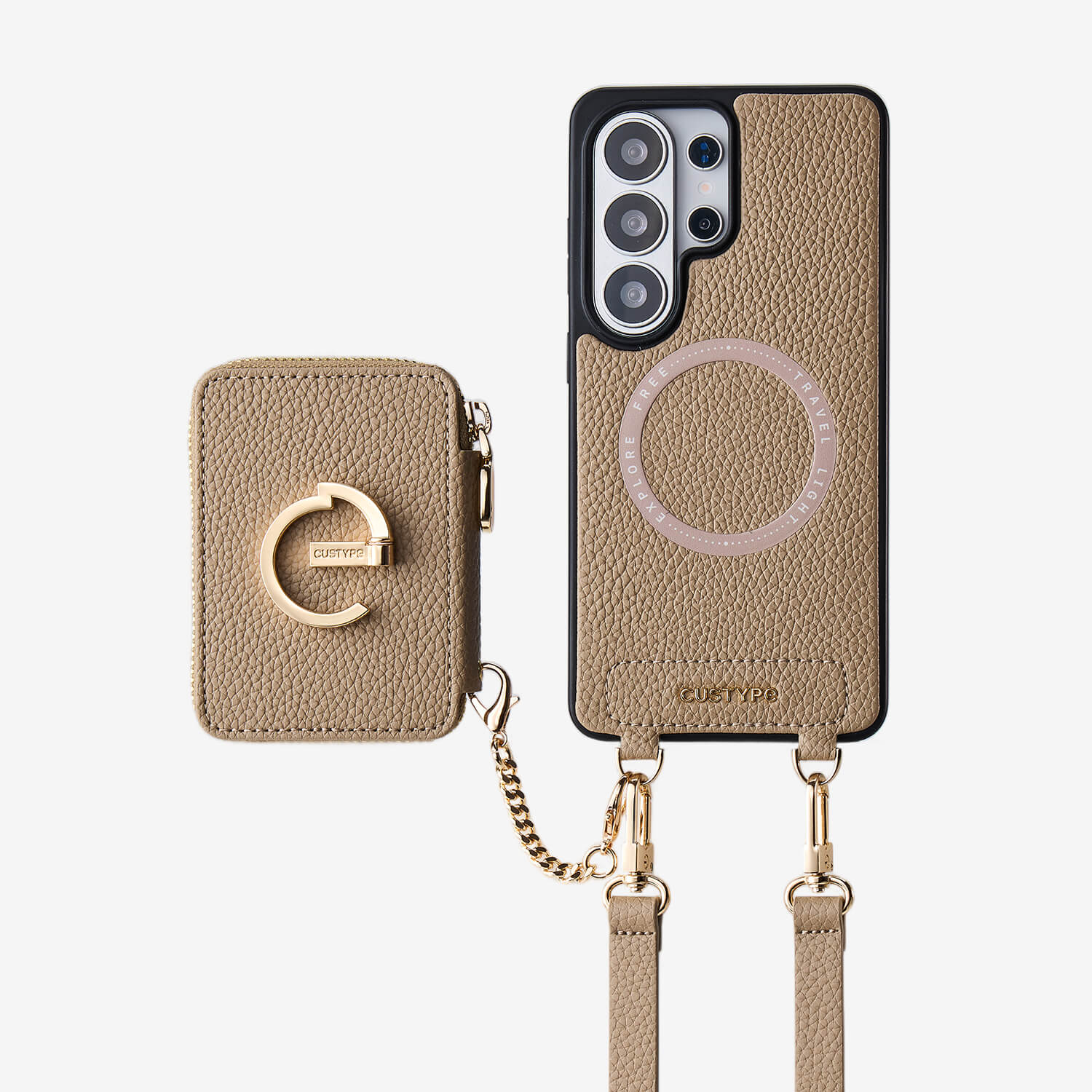 Original Design Set- Samsung Galaxy MagSafe Compatible Wallet Phone Case With Shoulder Strap Set-Mobile Phone Cases-Custype