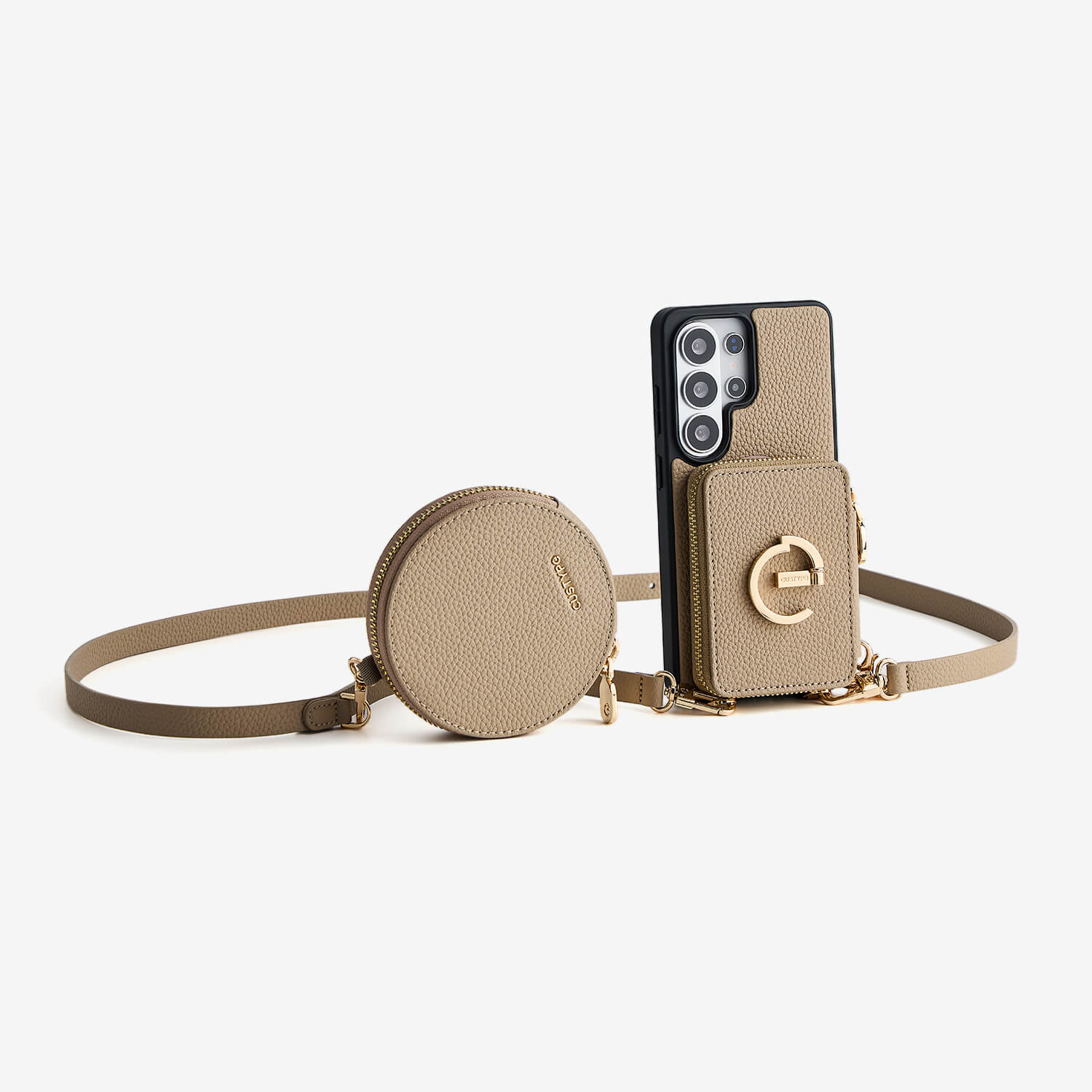 Original Design Set- Samsung Galaxy Crossbody Case With Round Pouch Set - Samsung S25 Ultra-Mobile Phone Cases-Custype