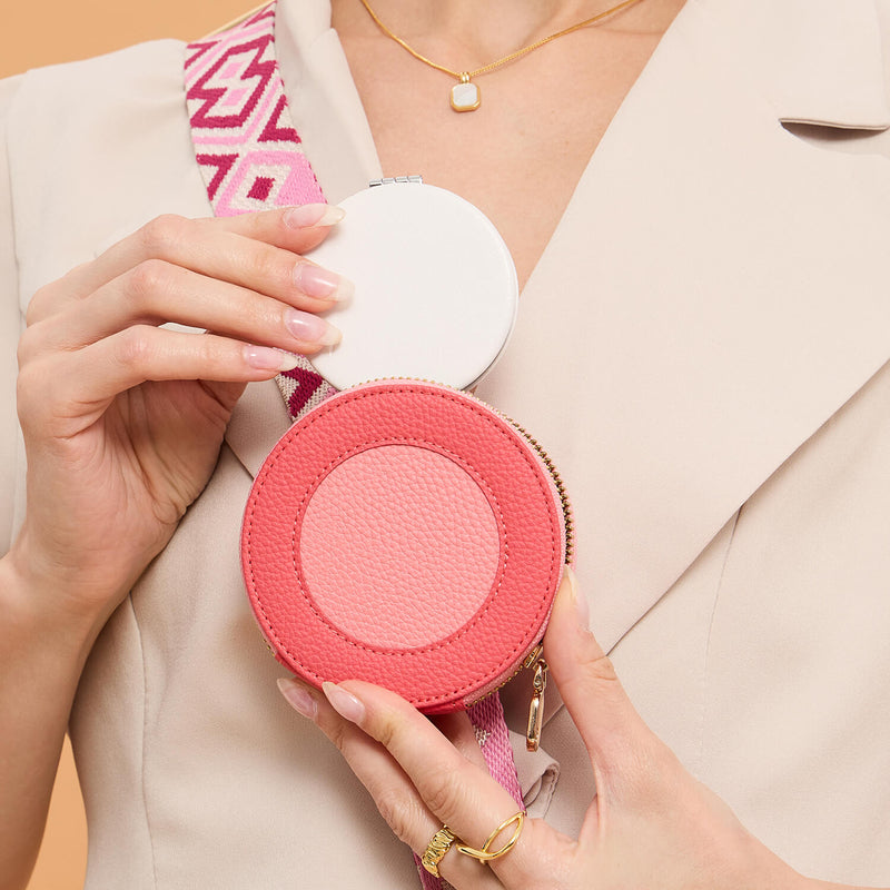 Original Design Set- Samsung Galaxy Webbing Crossbody Phone Case With Magnetic Wallet Round Pouch Set-Mobile Phone Cases-DETACHABLE WALLET & ROUND POUCH