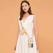 Original Design Set- Samsung Galaxy Webbing Crossbody Phone Case With Magnetic Wallet Round Pouch Set-Mobile Phone Cases-DETACHABLE WALLET & ROUND POUCH