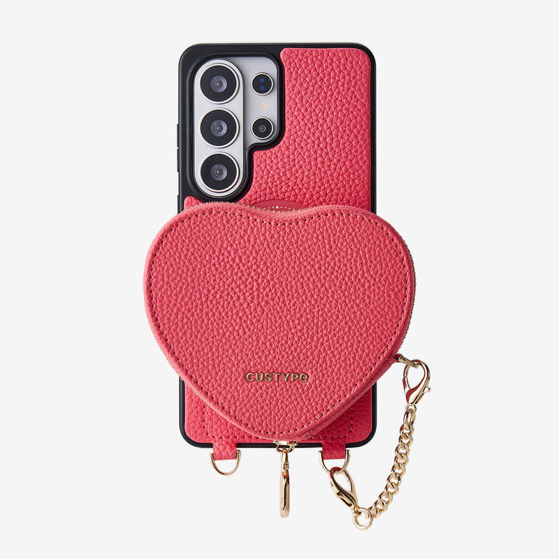 Heart Design Kit- Samsung Galaxy Wireless Charging Phone Case With Detachable Pouch-Mobile Phone Cases-Custype