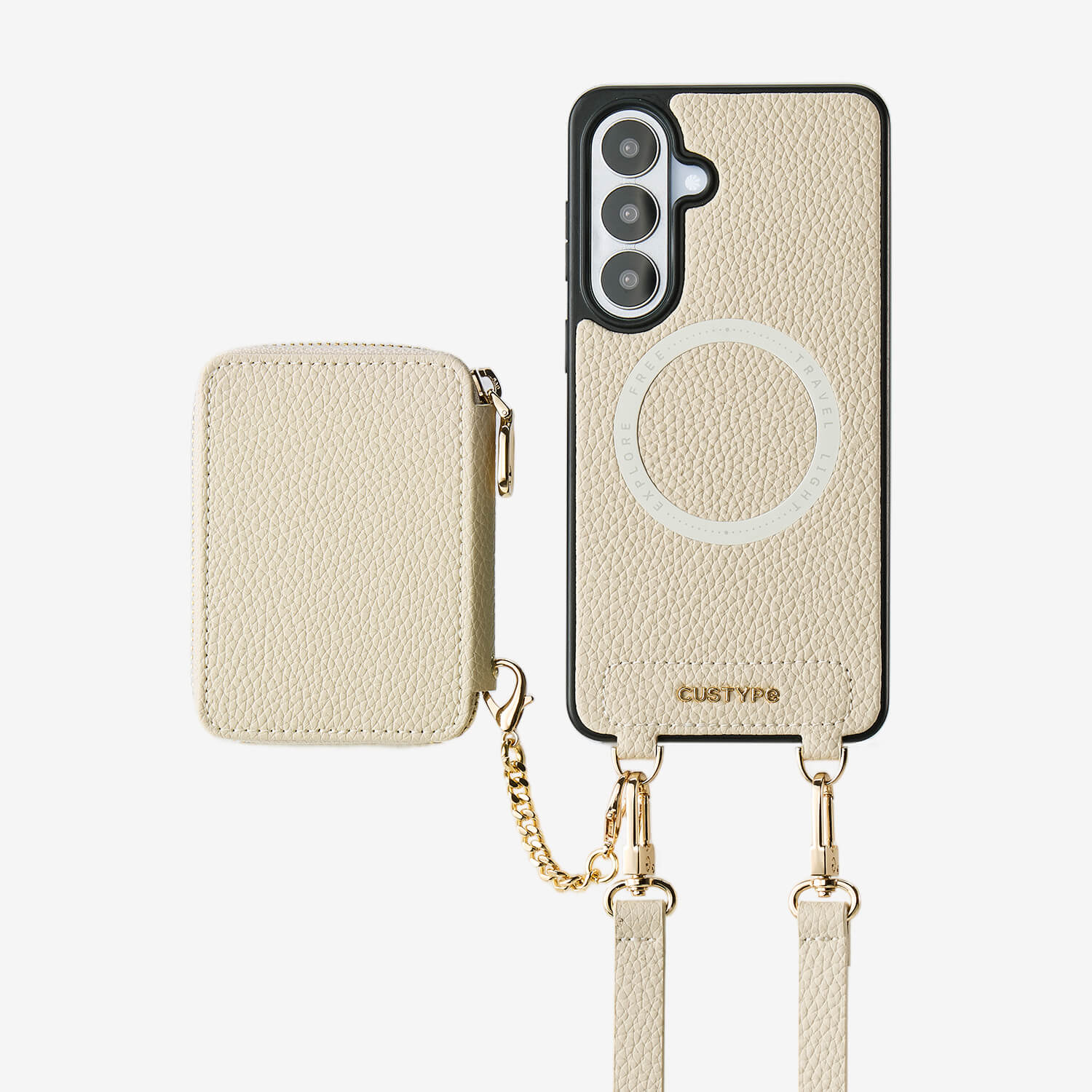 Unique Design Set- Samsung Galaxy Detachable Wireless Charging Crossbody Wallet Phone Case Set-Mobile Phone Cases-Custype
