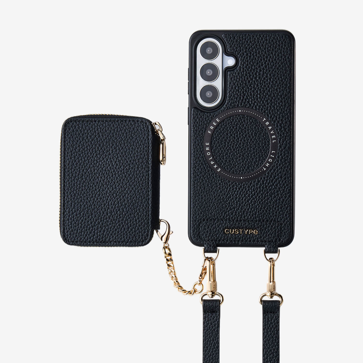 Unique Design Set- Samsung Galaxy Detachable Wireless Charging Crossbody Wallet Phone Case Set-Mobile Phone Cases-Custype