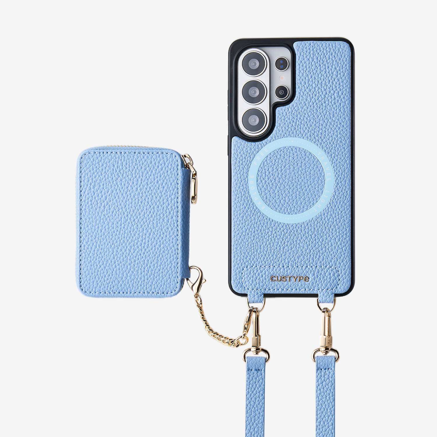Unique Design Set- Samsung Galaxy Detachable Wireless Charging Crossbody Wallet Phone Case Set-Mobile Phone Cases-Custype