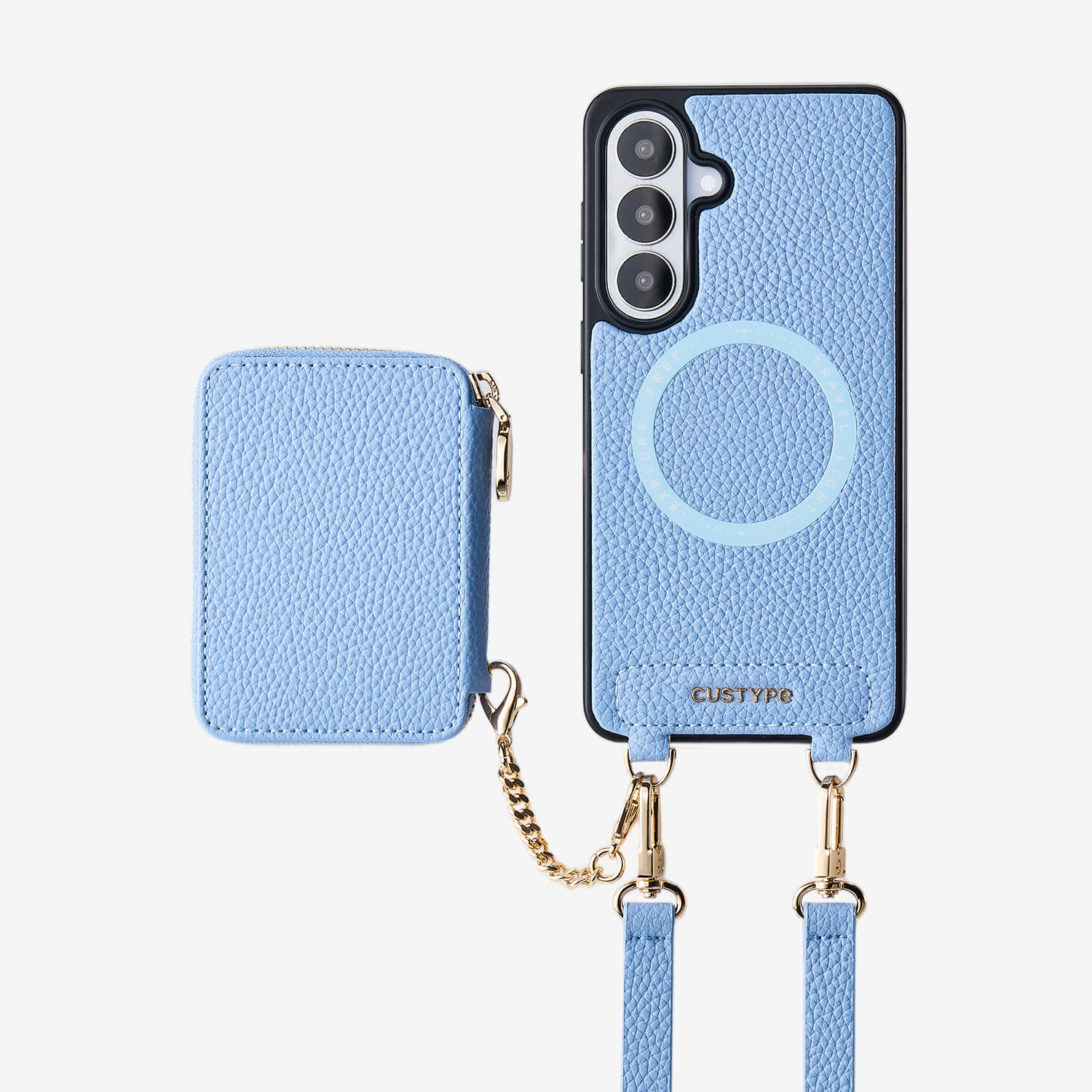 Unique Design Set- Samsung Galaxy Detachable Wireless Charging Crossbody Wallet Phone Case Set-Mobile Phone Cases-Custype