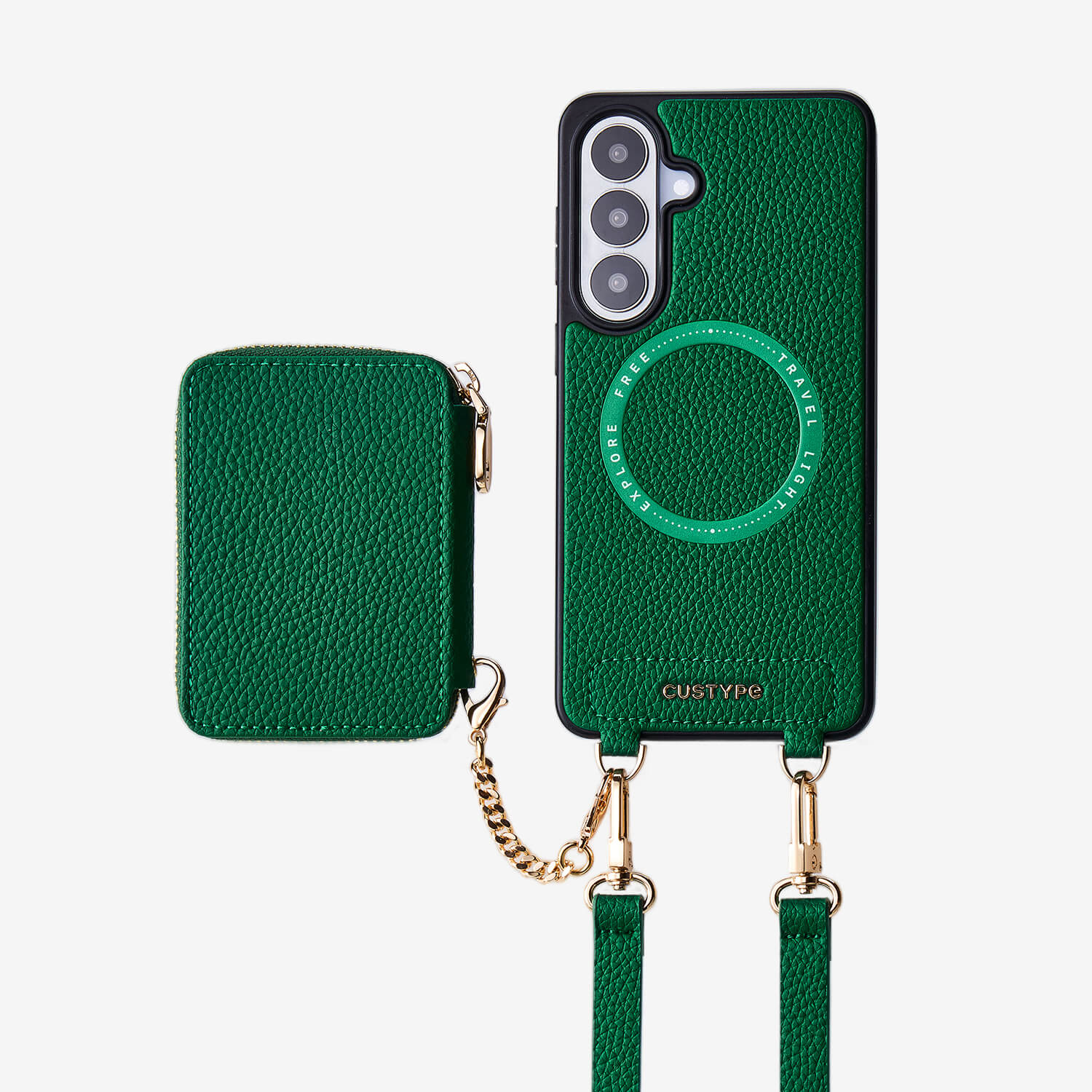 Unique Design Set- Samsung Galaxy Detachable Wireless Charging Crossbody Wallet Phone Case Set-Mobile Phone Cases-Custype
