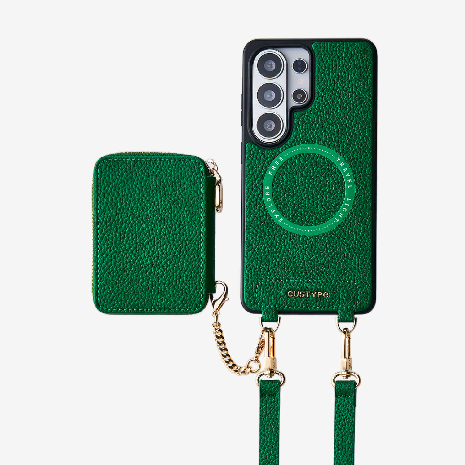 Unique Design Set- Samsung Galaxy Detachable Wireless Charging Crossbody Wallet Phone Case Set-Mobile Phone Cases-Custype