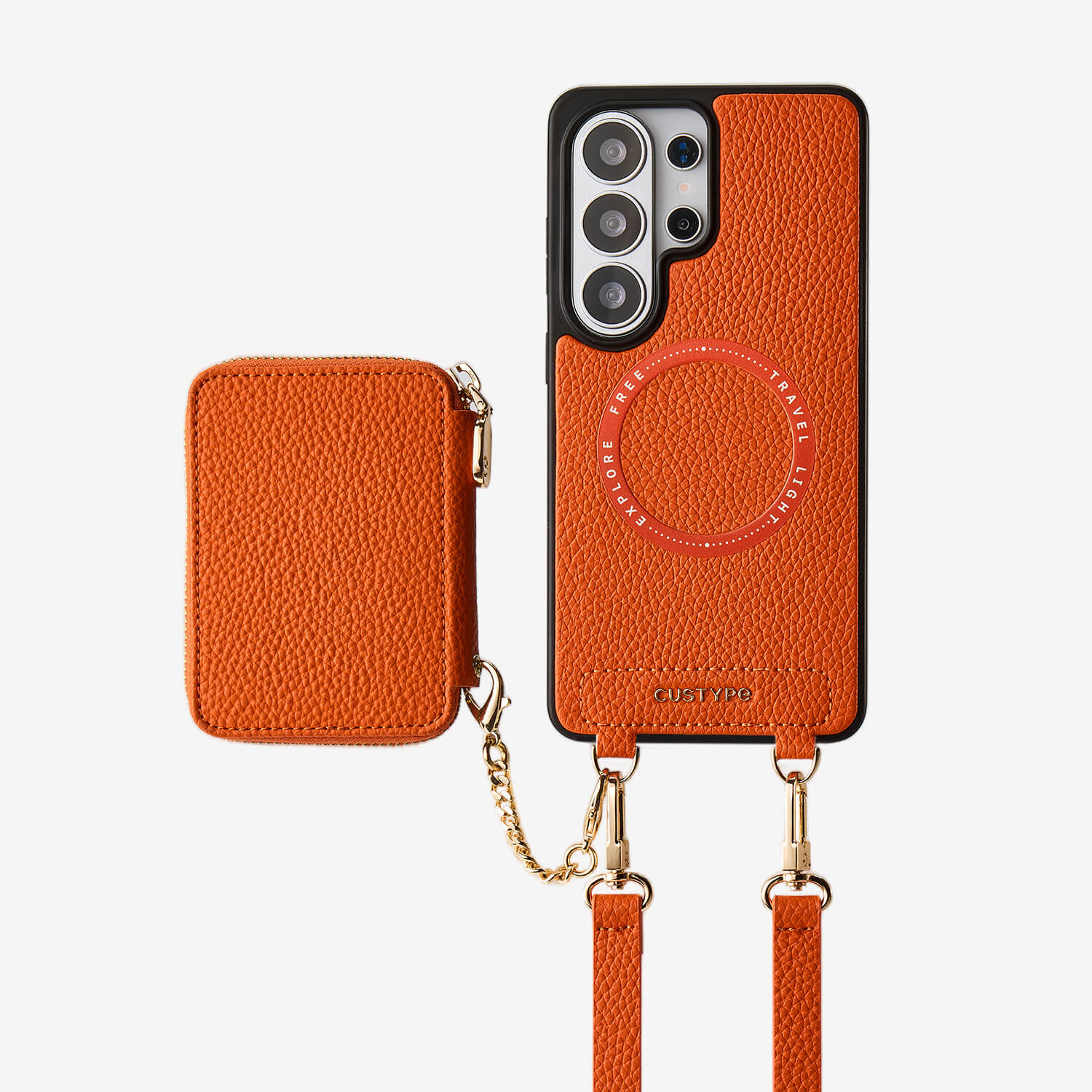 Unique Design Set- Samsung Galaxy Detachable Wireless Charging Crossbody Wallet Phone Case Set-Mobile Phone Cases-Custype