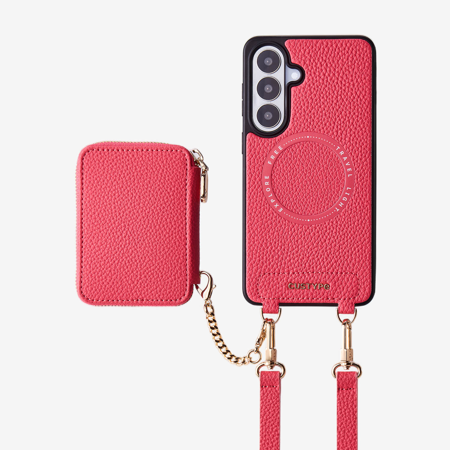 Unique Design Set- Samsung Galaxy Detachable Wireless Charging Crossbody Wallet Phone Case Set-Mobile Phone Cases-Custype