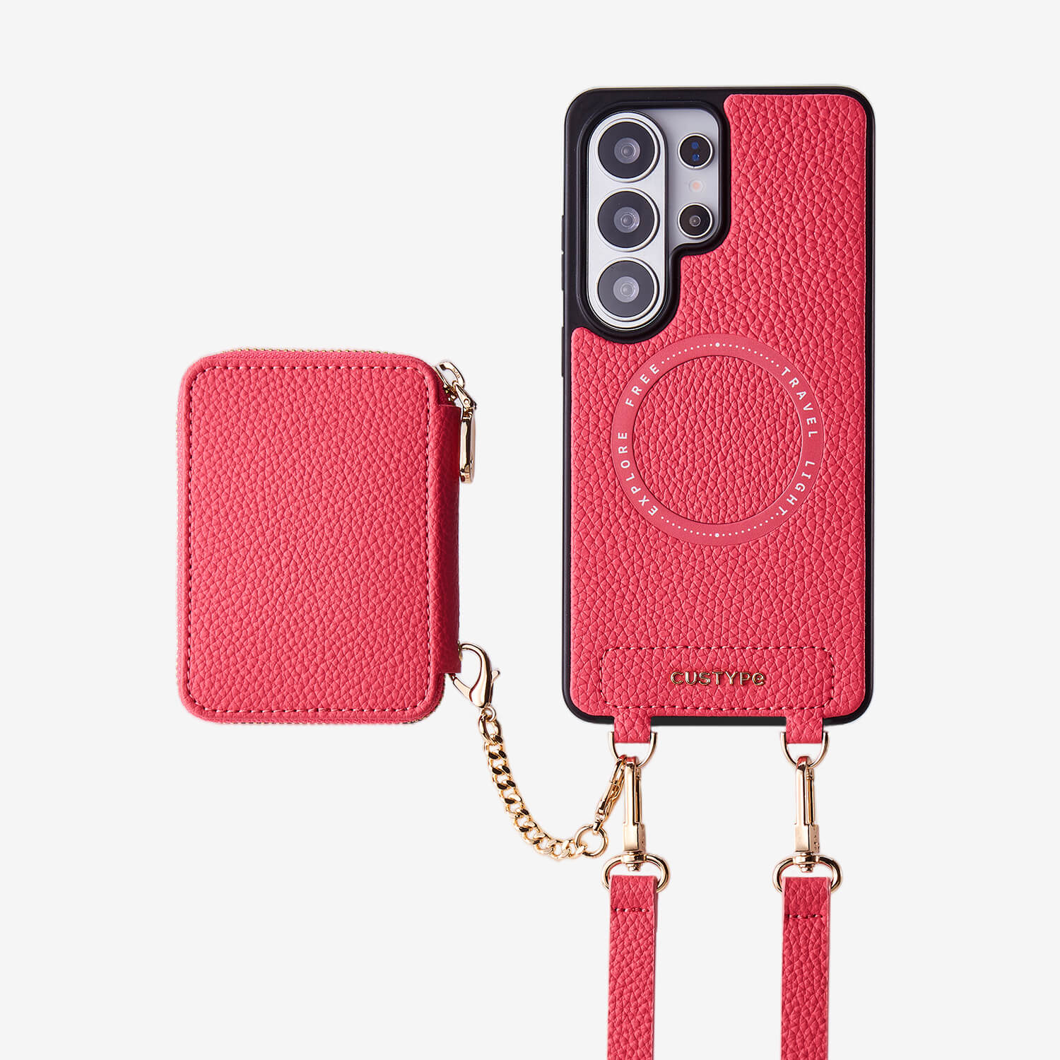 Unique Design Set- Samsung Galaxy Detachable Wireless Charging Crossbody Wallet Phone Case Set-Mobile Phone Cases-Custype