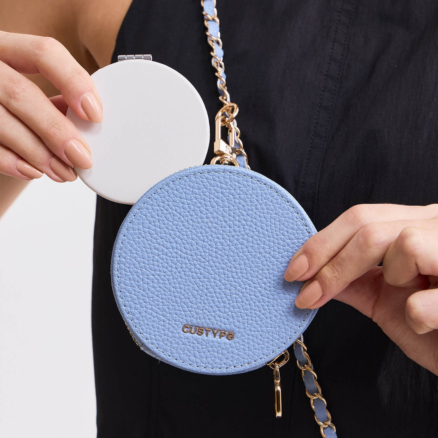 Allure Chain Series- Samsung Galaxy Magnetic Phone Case with Card Slots & Chain-Mobile Phone Cases-Custype