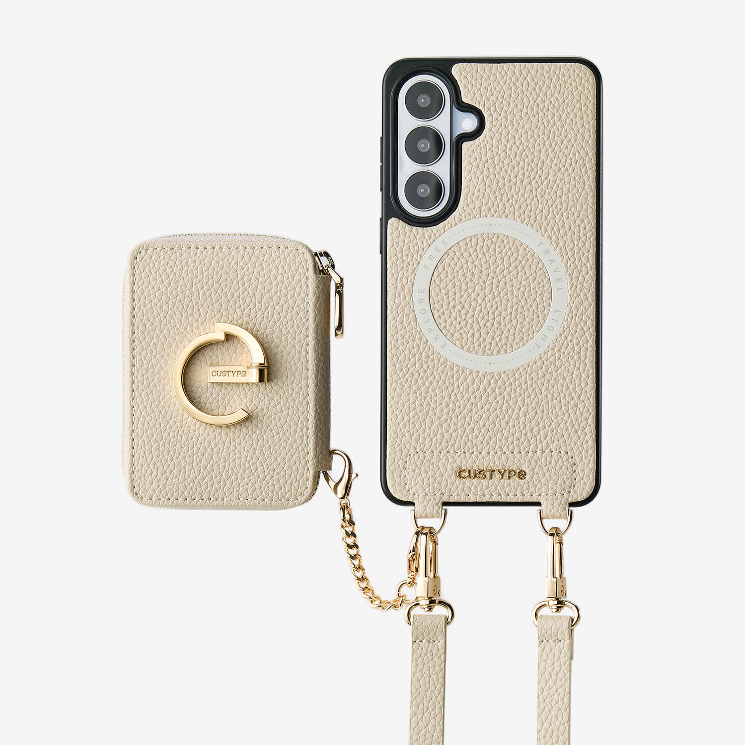 Original Design Set- Samsung Galaxy MagSafe Compatible Wallet Phone Case With Shoulder Strap Set-Mobile Phone Cases-Custype