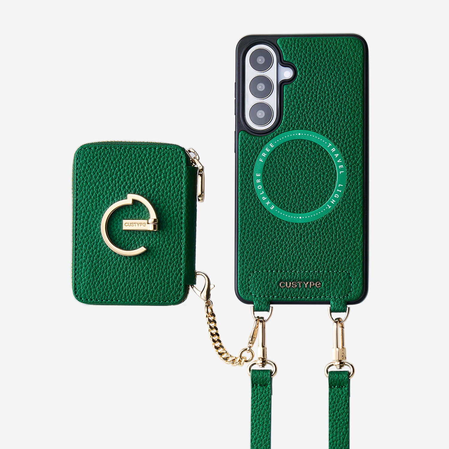Original Design Set- Samsung Galaxy MagSafe Compatible Wallet Phone Case With Shoulder Strap Set-Mobile Phone Cases-Custype