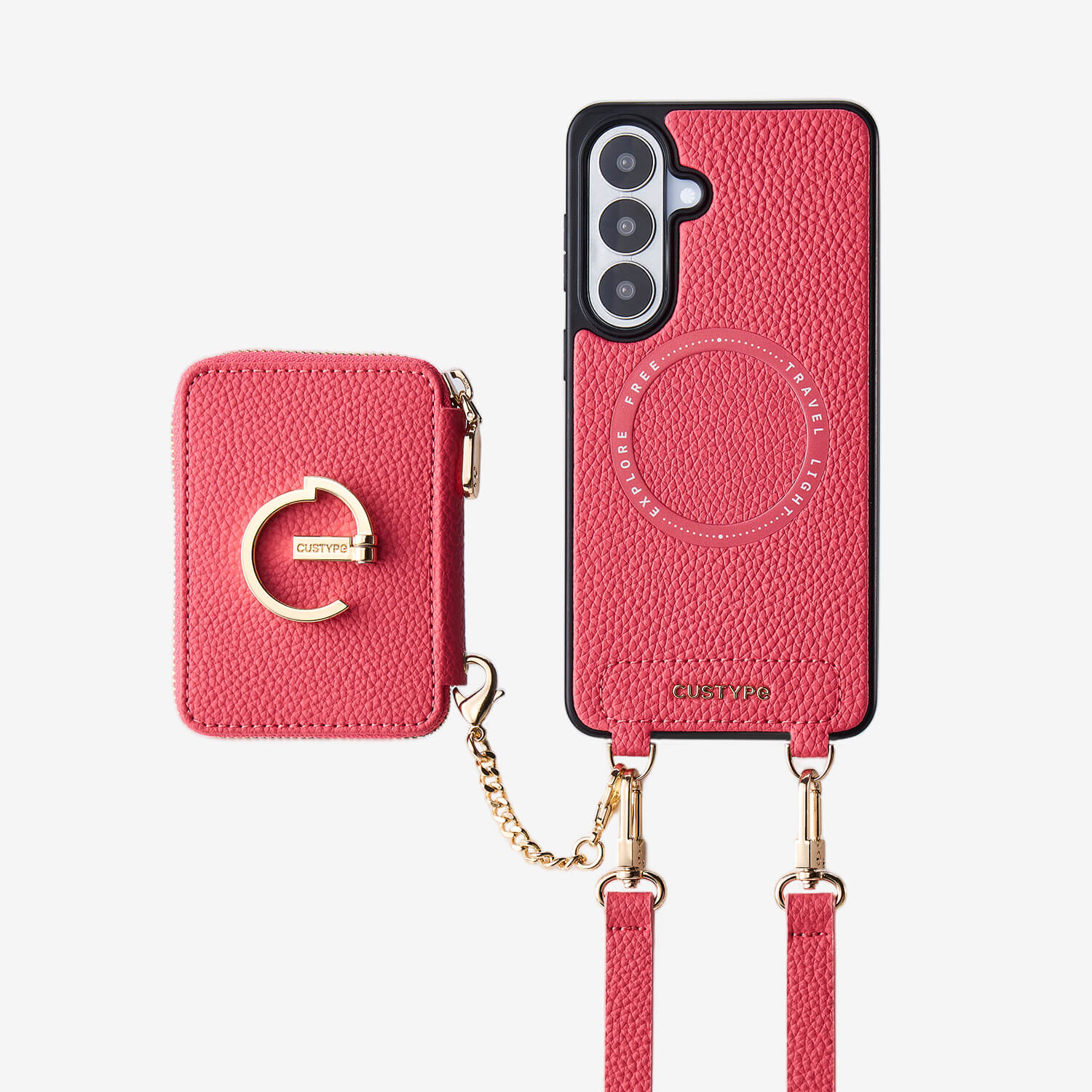Original Design Set- Samsung Galaxy MagSafe Compatible Wallet Phone Case With Shoulder Strap Set-Mobile Phone Cases-Custype