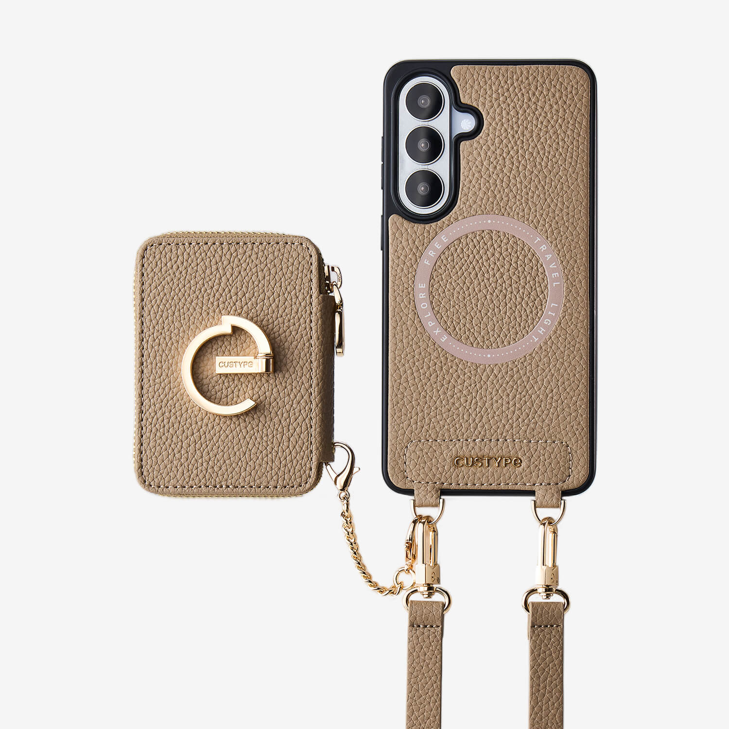 Original Design Set- Samsung Galaxy MagSafe Compatible Wallet Phone Case With Shoulder Strap Set-Mobile Phone Cases-Custype