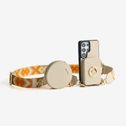 Original Design Set- Samsung Galaxy Webbing Crossbody Phone Case With Magnetic Wallet Round Pouch Set - Samsung S25 Ultra-Mobile Phone Cases-Custype