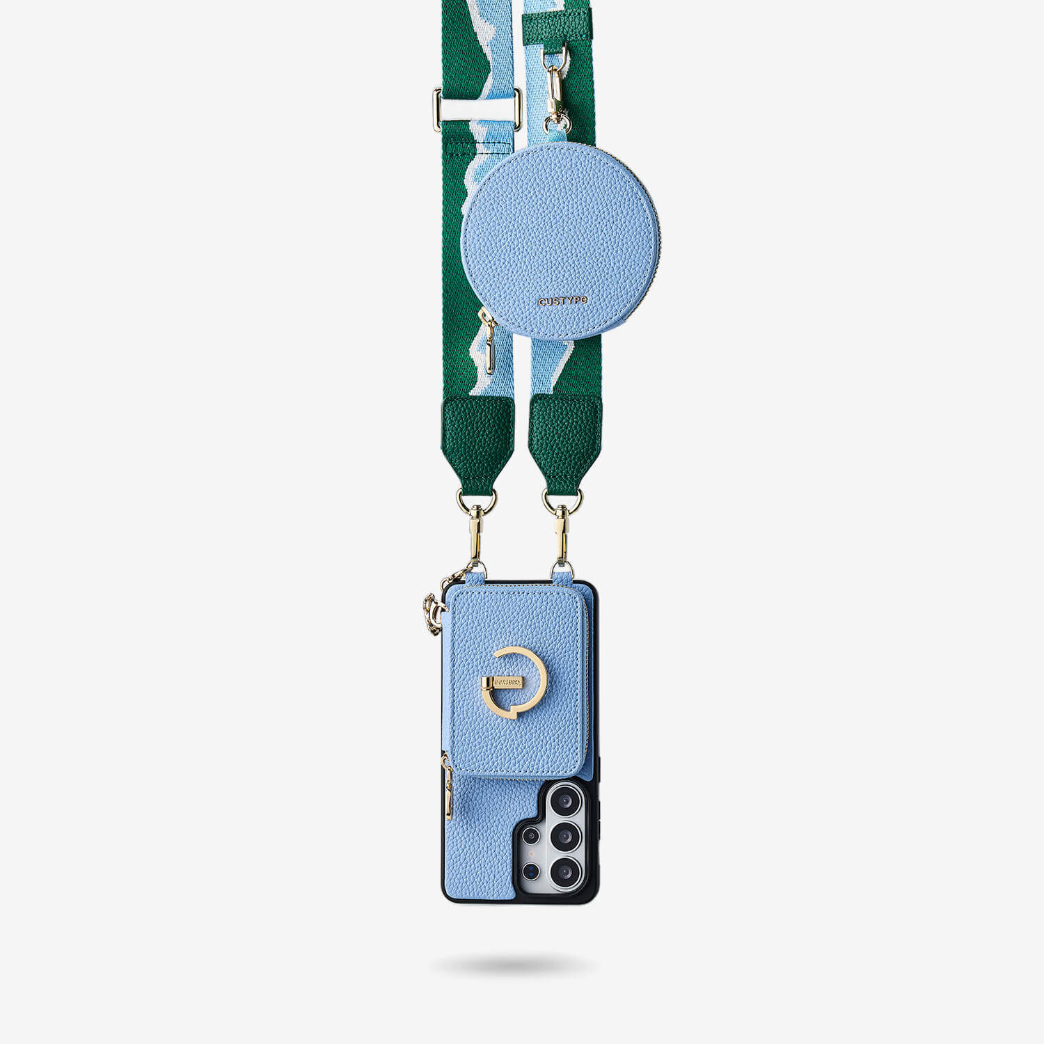 Original Design Set- Samsung Galaxy Webbing Crossbody Phone Case With Magnetic Wallet Round Pouch Set - Samsung S25 Ultra-Mobile Phone Cases-Custype