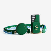 Original Design Set- Samsung Galaxy Webbing Crossbody Phone Case With Magnetic Wallet Round Pouch Set - Samsung S25 Ultra-Mobile Phone Cases-Custype