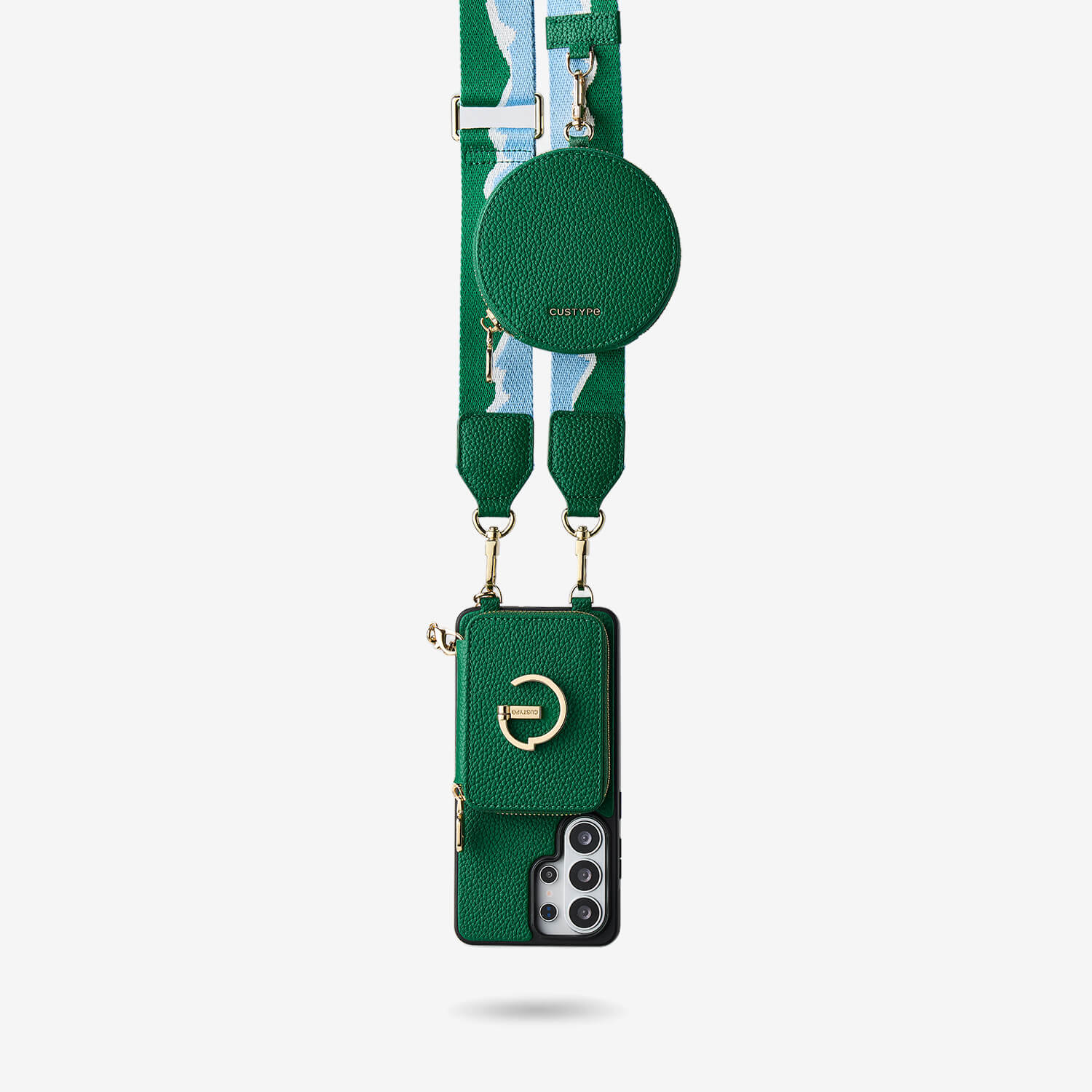 Original Design Set- Samsung Galaxy Webbing Crossbody Phone Case With Magnetic Wallet Round Pouch Set - Samsung S25 Ultra-Mobile Phone Cases-Custype