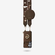 Original Design Set- Samsung Galaxy Webbing Crossbody Phone Case With Magnetic Wallet Round Pouch Set - Samsung S25 Plus