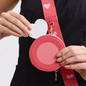 オリジナルデザインセット - Samsung Galaxy ウェビングクロスボディ電話ケース、マグネット式ウォレットラウンドポーチセット