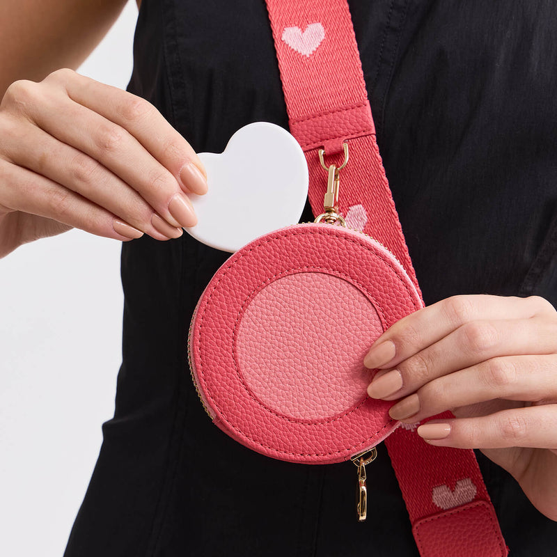 Original Design Set- Samsung Galaxy Webbing Crossbody Phone Case With Magnetic Wallet Round Pouch Set - Samsung S25 Ultra-Mobile Phone Cases-Custype
