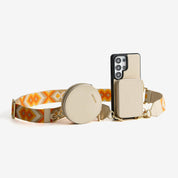 Unique Design Set- Samsung Galaxy Wireless Charging Webbing Crossbody Phone Case Round Pouch Set-Mobile Phone Cases-Custype