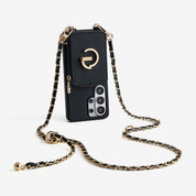 Allure Chain Series- Samsung Strap Wireless Charging Phone Case with Detachable Purse & Grip