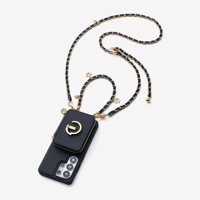 Allure Chain Series- Samsung Strap Wireless Charging Phone Case with Detachable Purse & Grip - Samsung S25 Ultra-Mobile Phone Cases-Custype