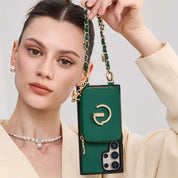 Allure Chain Series- Samsung Strap Wireless Charging Phone Case with Detachable Purse & Grip - Samsung S25 Ultra-Custype