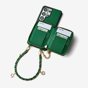 Allure Chain Series- Samsung Strap Wireless Charging Phone Case with Detachable Purse & Grip