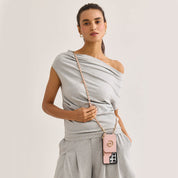 Allure Chain Series- Samsung Strap Wireless Charging Phone Case with Detachable Purse & Grip - Samsung S25 Ultra-Mobile Phone Cases-Custype