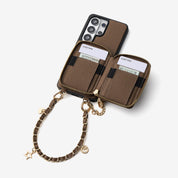 Allure Chain Series- Samsung Strap Wireless Charging Phone Case with Detachable Purse & Grip