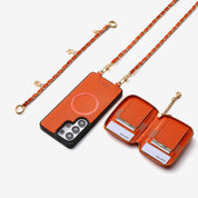 Allure Chain Series- Samsung Strap Wireless Charging Phone Case with Detachable Purse & Grip