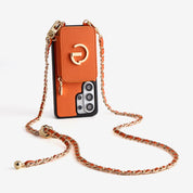 Allure Chain Series- Samsung Strap Wireless Charging Phone Case with Detachable Purse & Grip